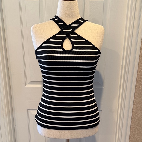 WHBM® FORME Rib Halter Top (M) - Picture 5 of 10
